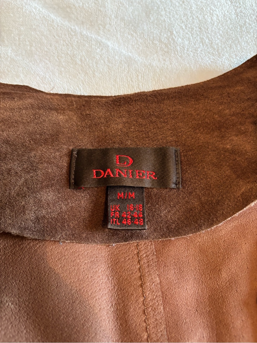 Danier Brown Suede Tie-Waist Leather Jacket - Picture 2 of 8